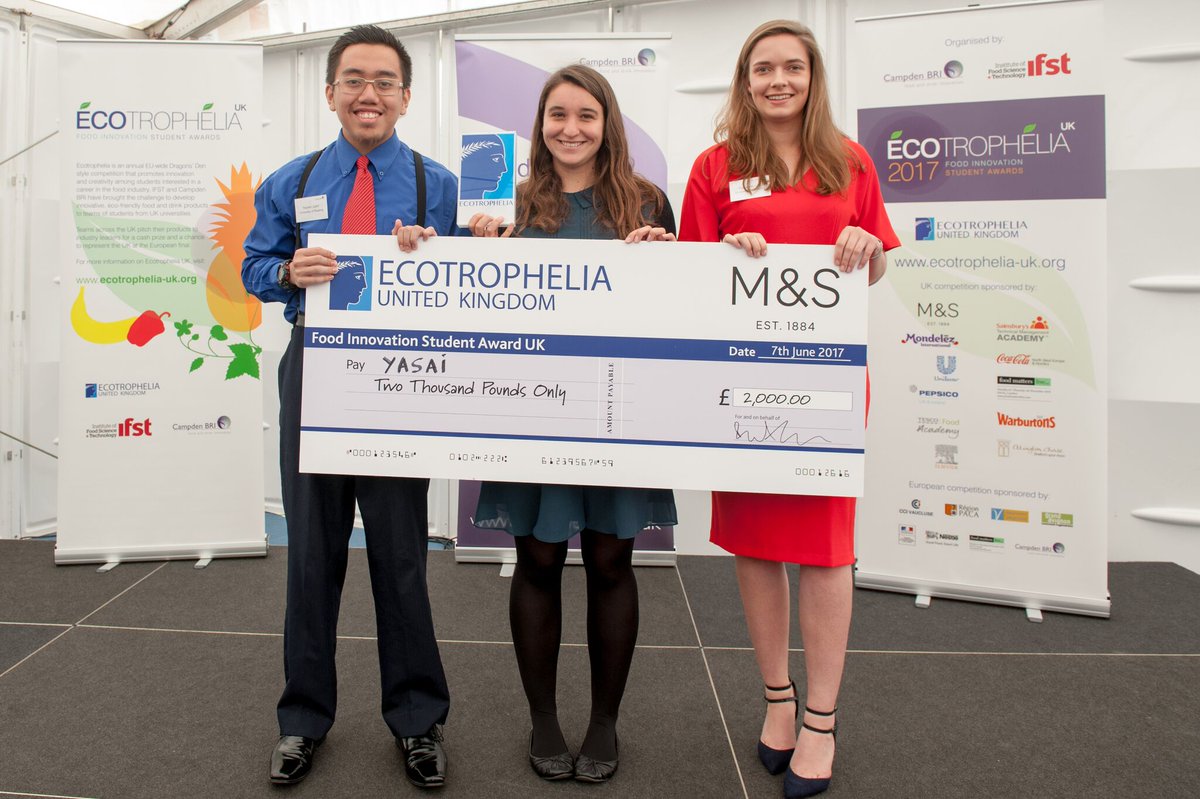 UniRdg_KTC's tweet photo. Today's #Highlightsof2017 goes back to June when the Yasai Sushi team from @UniofReading won gold at #EcotropheliaUK and earned a place at the @Ecotrophelia European Final at #FoodMattersLive2017 - A great achievement! ๐๐๐ https://t.co/EUiRDthpnr
