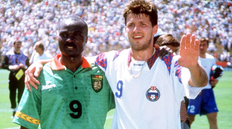 quophy_kidd's tweet image. Russia striker Oleg Salenko scored 5 goals in the group game against Cameroon in the 1994 edition in USA. Russia comfortably won the game 6:1.

153 days more to Russia🇷🇺 2⃣0⃣1⃣8⃣
#worldcupdiaries

The Greenturf⛳🥅⚽