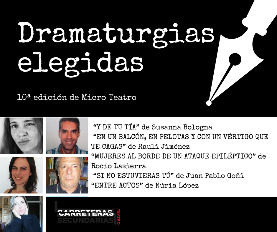 TeatroCS's tweet photo. Dramaturgias elegidas. 10ª edición Micro Teatro https://t.co/TgD5stq53i https://t.co/HkY95quCQg