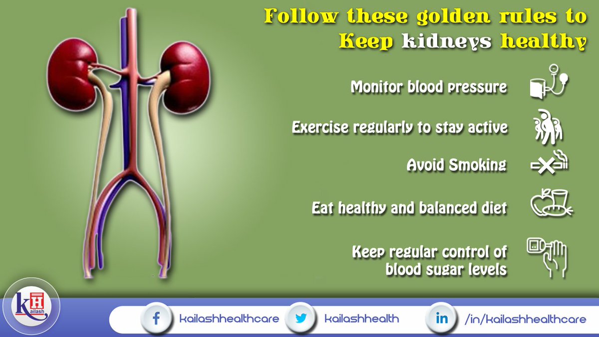 KailashHealth's tweet photo. #KidneyTips #HealthTips #BloodPressure #HealthyEating
Follow These Golden Rules to Keep Kidneys Healthy https://t.co/iEDV97uwCh
