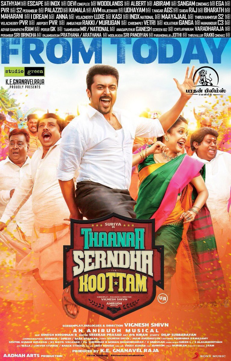 SimranbaggaOffc's tweet image. Hearing positive reviews all around! wishing @Suriya_offl &amp;amp; #Thanaserndhakootam team :) Best wishes 😀
@KeerthyOfficial @VigneshShivN @meramyakrishnan