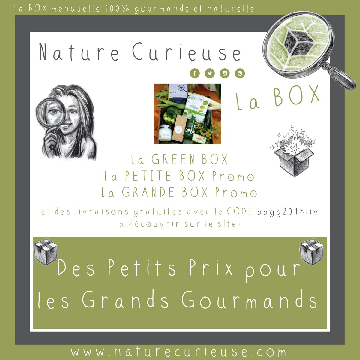 SOLDES - Des Petits Prix pour les Grands Gourmands avec la #BOX <a href="/nature_curieuse/">Nature Curieuse</a> On en profite! #soldes #promo #bio #boxthématique #cadeau #naturecurieuse #gourmandise #petitsprix #bienmanger #HealthyFood #organic #recettesansgluten #glutenfree #miam