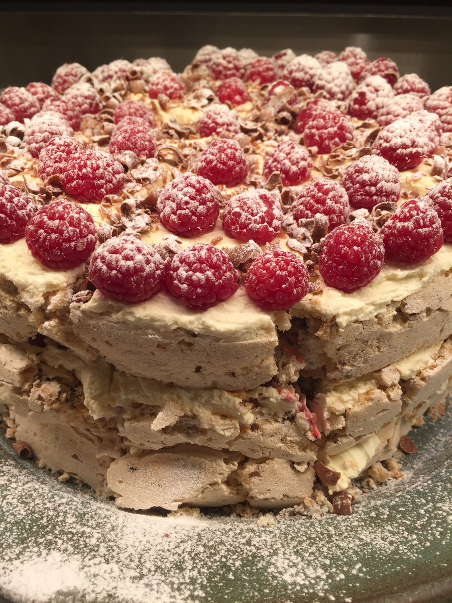 Diet starts in February right?? Excellent. Hazelnut &amp; Raspberry layered Meringue cake in the cake cabinet this weekend! 🍰 🥄🤗💃 #homemade #farmshop #january #whatdiet