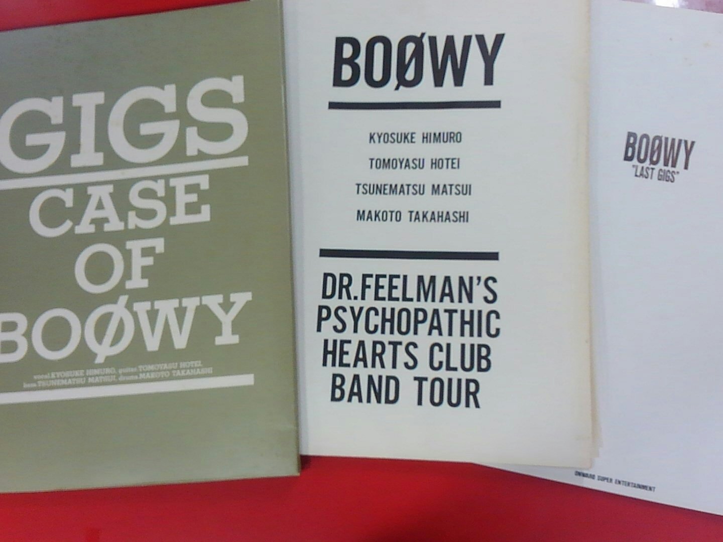 BOOWY GIGS CASE OF BOOWY パンフレット BOØWY ポスターパンフレット