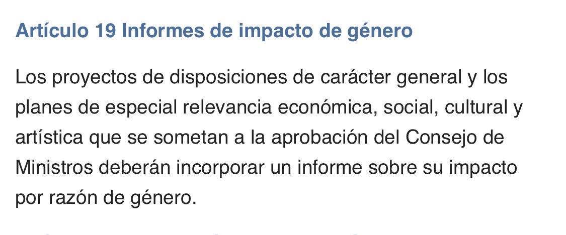 jabargon's tweet photo. ...y hombres informará, con carácter transversal, la actuación de los poderes públicos.”
Consecuencia de ello y en relación con la normativa estatal, el Art 17 seńala la obligatoriedad de incorporar informes de #impactodegenero en estos supuestos (4) https://t.co/VA5m9MiOYt