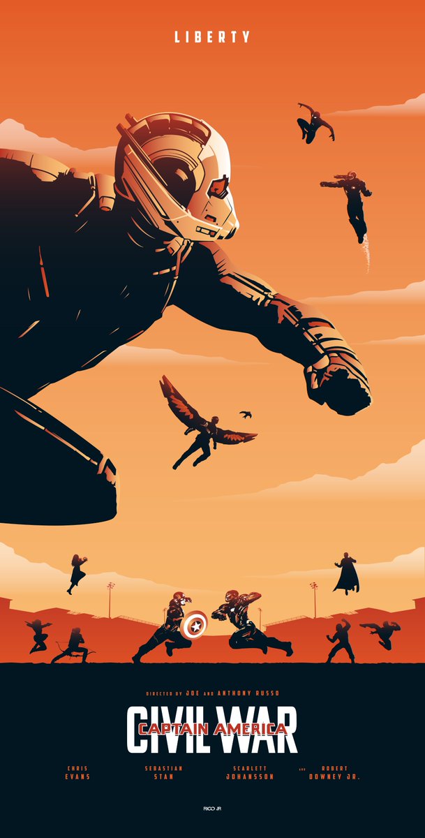 After <a href="/thorofficial/">Thor</a>, here is my new triptych - entitled "Sentinel of Liberty" - dedicated to the #Marvel #CaptainAmerica films trilogy. I mainly based this work on the characters so I hope you will enjoy it as much as the last one. #Avengers