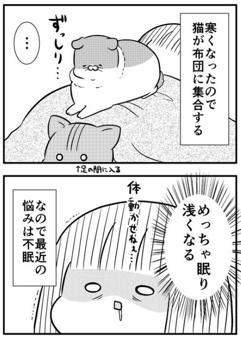 猫のきにゃと、ごとうさん(146) 求 : 解決策  #マイナビニュース
寒くなってからこれが悩みなんですがどうすればいいんでしょう？！ 