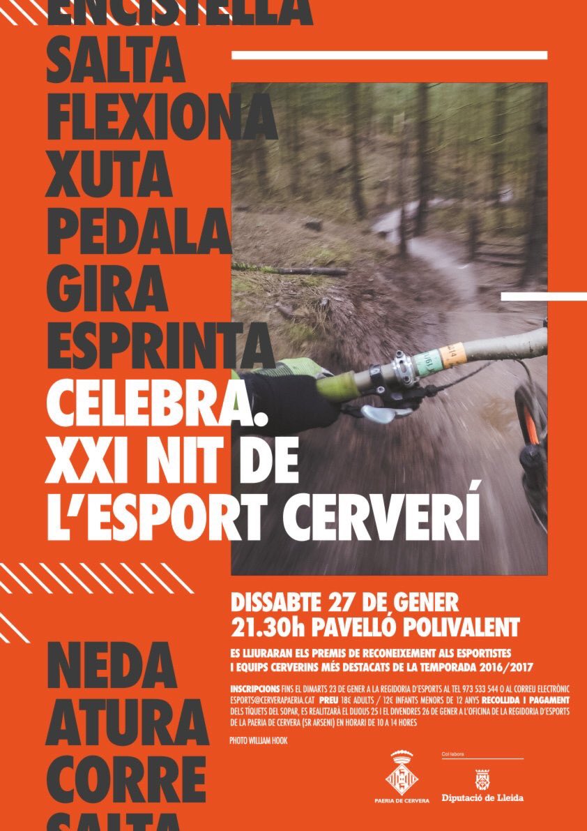 HugoFigBla's tweet photo. Dissabte 27 de gener a les 21:30 h sopar nit de #esport #Cervera. Gràcies pel vostre suport @FondistaCervera @paeriacervera @EsportsTruga @NutriSport_SA @fisioholistic @Nutriexper https://t.co/76nVuW2tJB