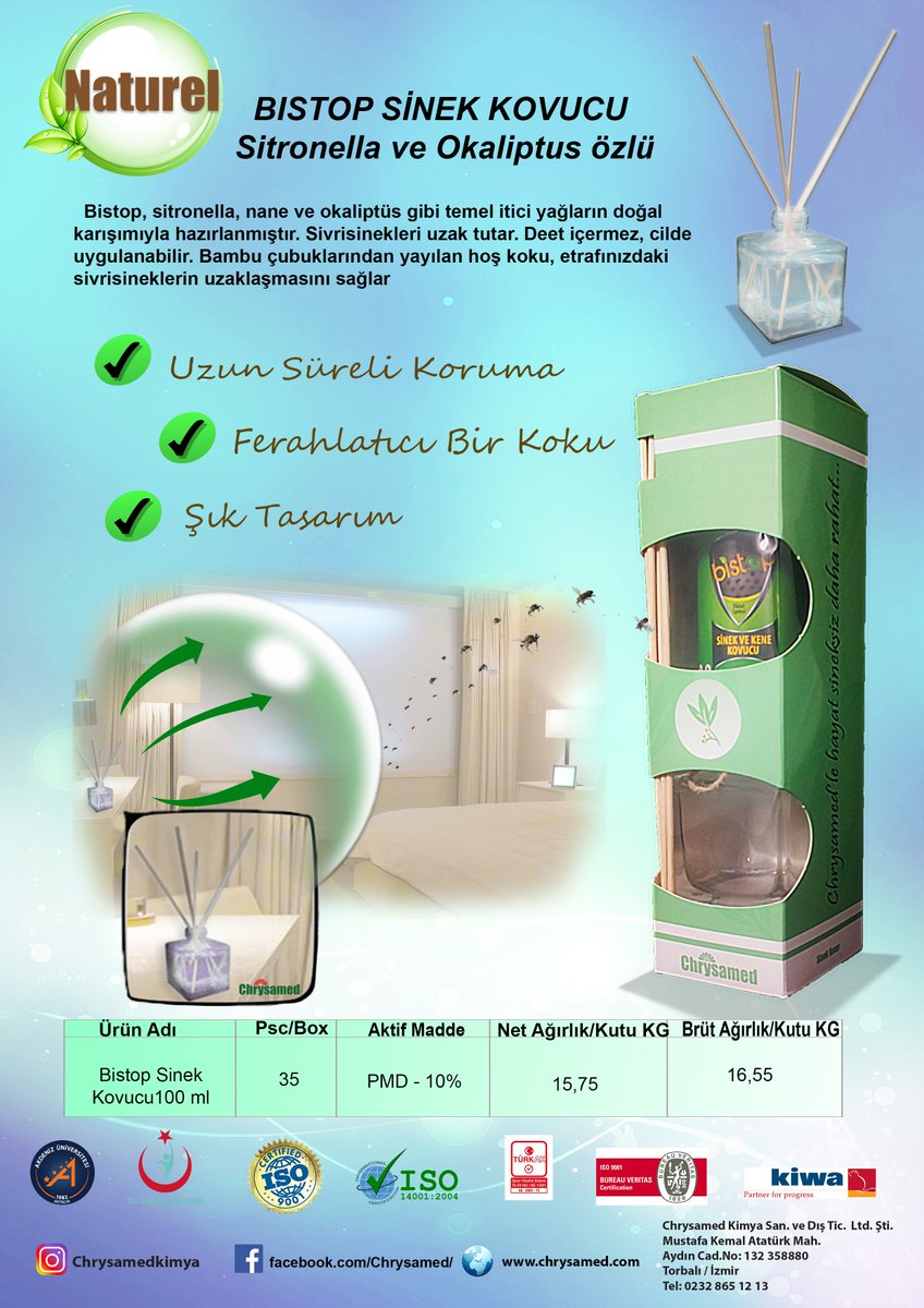 EcoSope
Çubuklu Bistop ürünümüz; açık ve kapalı mekanlarda hem müşterilerinizin masası için şık bir aksesuar, hem de sineklerin rahatsız etmesini engelleyen sağlık bakanlığı ruhsatlı bistop ürünü
ecosope.com

İletişim: 0850 221 0 999