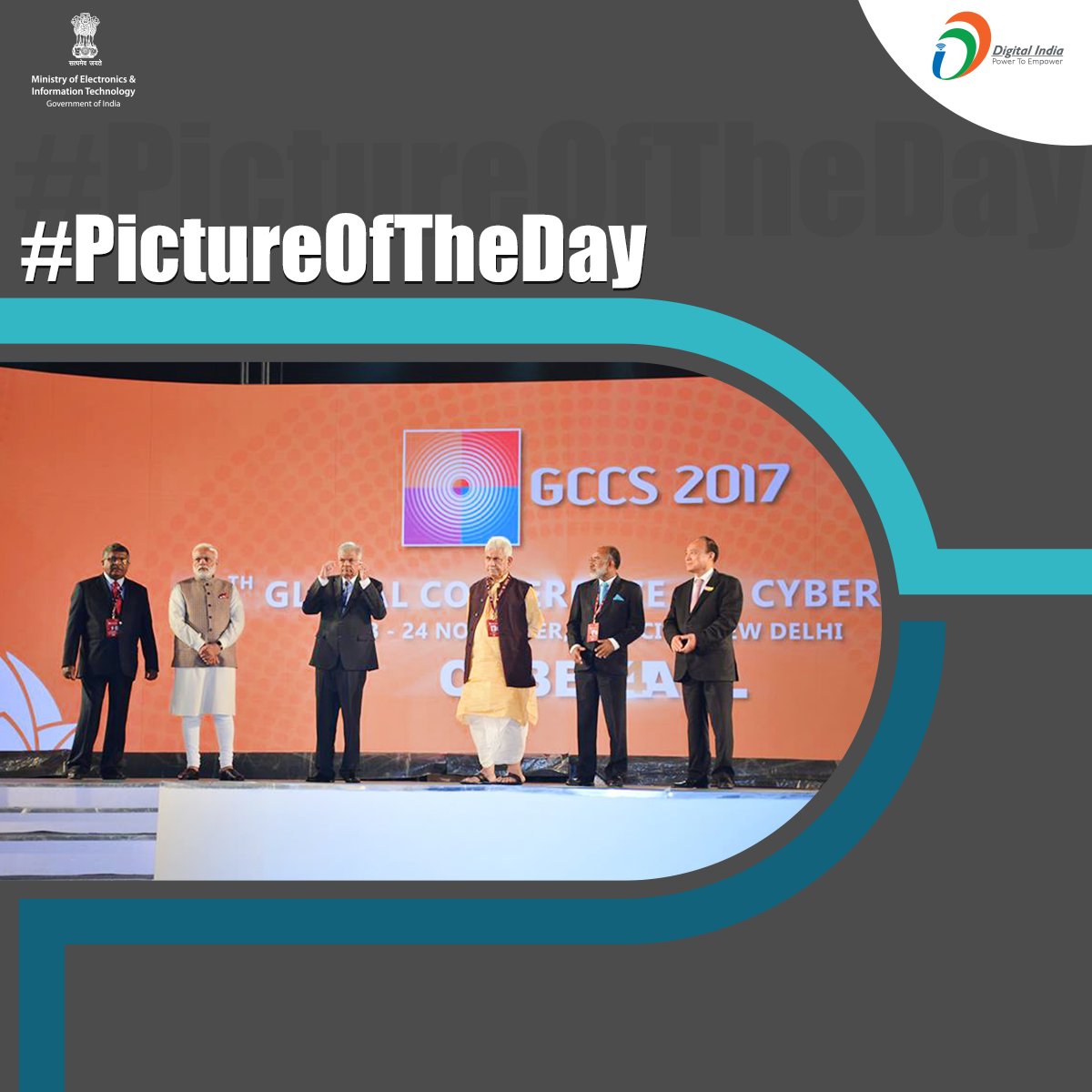 _DigitalIndia's tweet photo. #DigitalIndiaPictureOfTheDay | @gccsofficial is a prestigious global event where international leaders, policymakers, industry experts, think tanks, cyber wizards etc gather to deliberate on issues and challenges for optimally using cyber space.

#CyberSafeIndia #GCCS2017 https://t.co/9jwA9s5n5u