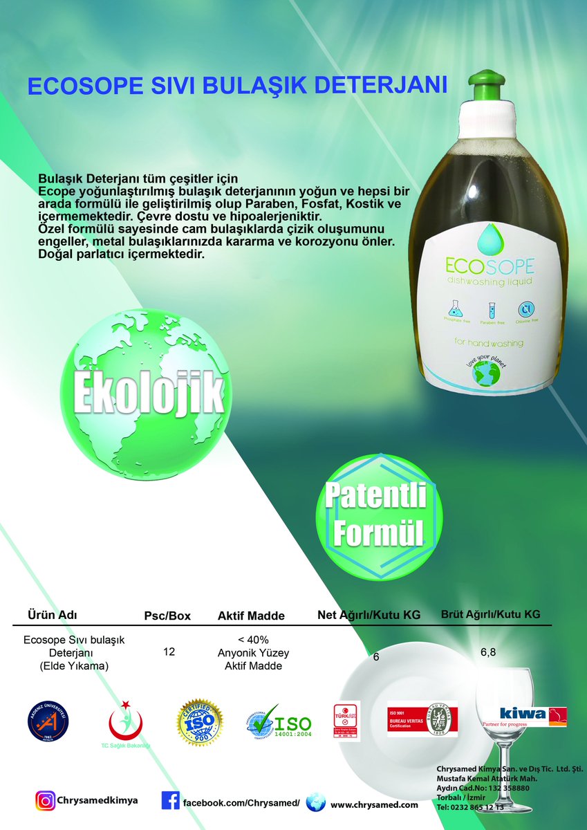 EcoSope
Ekolojik bulaşık deterjanlarımız 500ml, 750ml, 1000ml ambalajlarında
ecosope.com

İletişim: 0850 221 0 999