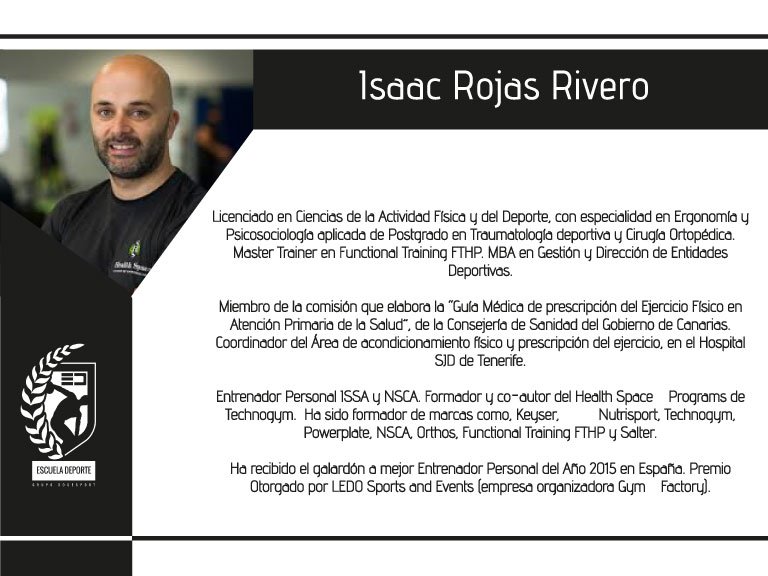 ESYDE_Formacion's tweet photo. ¡Arrancamos el 2018 de #máster con intensidad! @_CarlosArenas, @dpozos, @IsaacRojasPT y @LambeConde en #Entrenamiento y #Readaptación y #ManuelDelgado, @Coach_David_M y @ElenaCachadina ¡Seguimos #creciendoporeldeporte! #eresloquehaces https://t.co/CyNZzJ9T6d