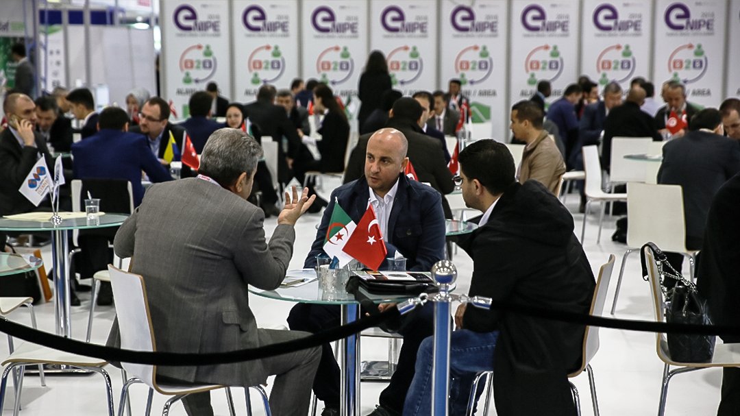 ENIPE 2018'de gerçekleşecek "İkili İş Görüşmeleri" ile katılımcı ve ziyaretçilerimizin  ticari hacimlerini geliştirmek amacıyla Türk firmalarını, dünyanın farklı ülkelerinden delegeler ve alim heyetleriyle B2B alanımızda bir araya getiriyoruz.
enipe.org/tr/enipe-2018-…
#enipe #B2B