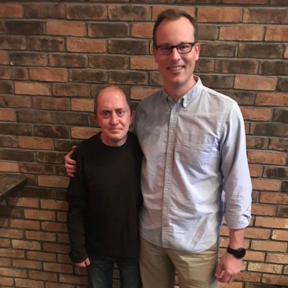 LifeNavOrg's tweet photo. Our marketing committee member Matt and our consumer Kevin had a ball at our recent Men's Group #Bowling Night! #LiveWorkVolunteer https://t.co/LCQrZCaH3H