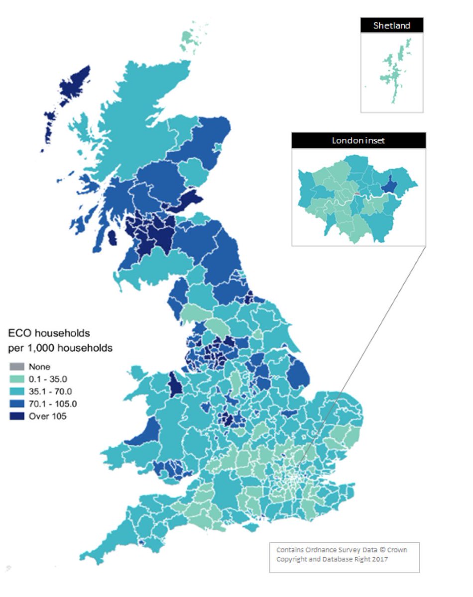EnergyAceUK's tweet image. National statistic have  recently published a map of the most Eco households in Great Britain.  Check this out to see if you live in one of the most Eco areas of Great Britain