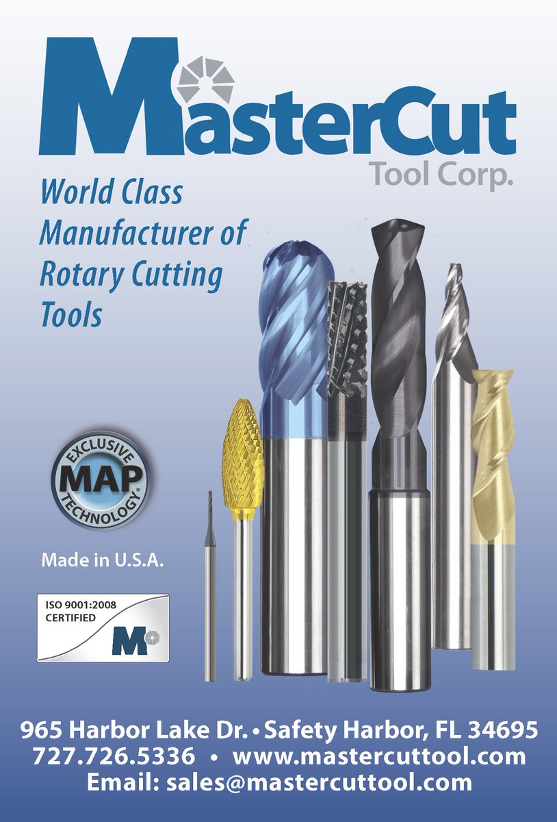 MastercutTool's tweet photo. As seen in Modern Machine Shop magazine, January 2018
#Mastercut #ModernMachineShopMagazine https://t.co/caIpJ7WEAs