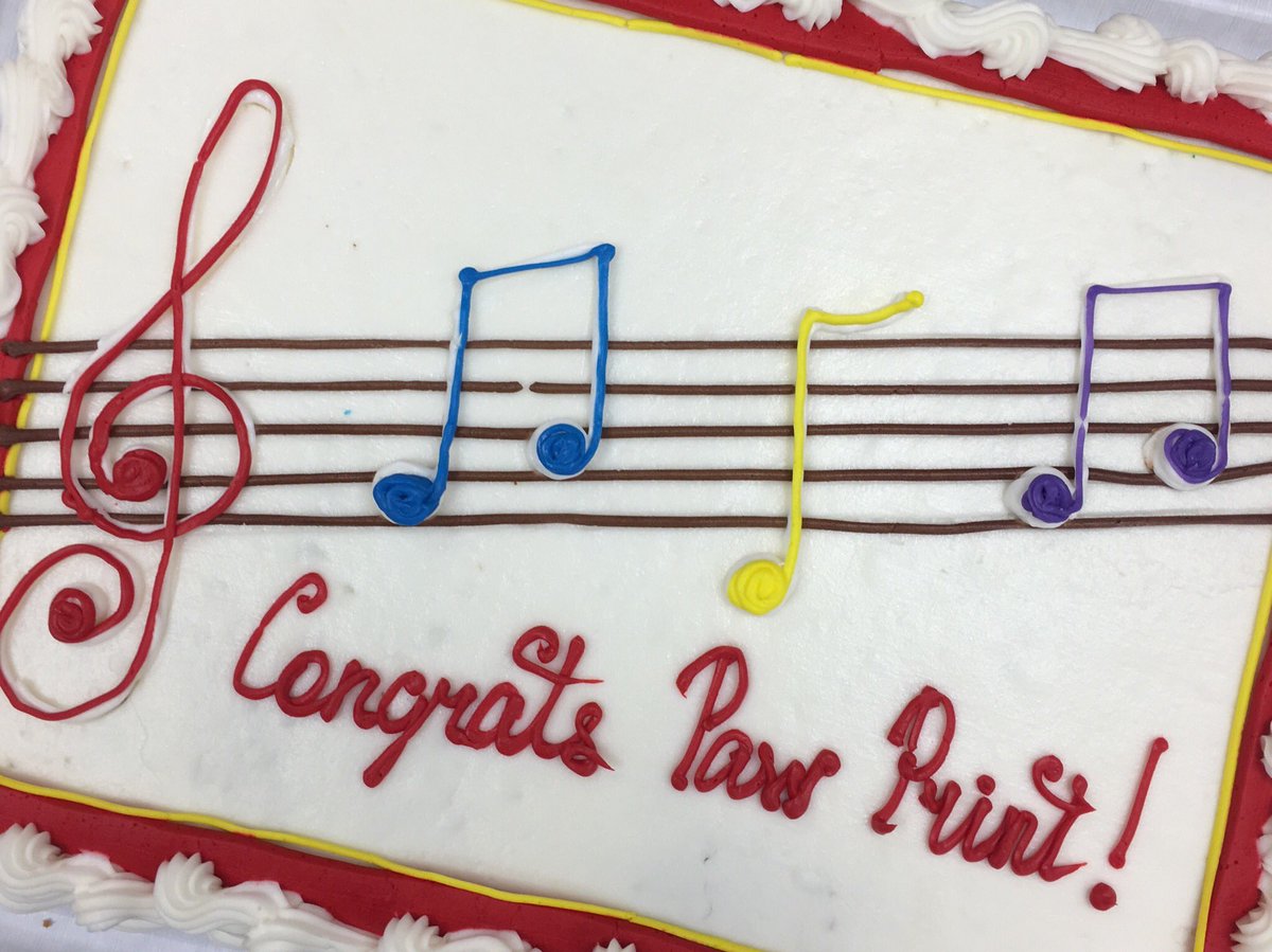 MusicAtLacy's tweet photo. It’s 🎂 day! Hard work always needs to be celebrated, thanks to all the Paw Print Performers who performed so well before break! https://t.co/hCsb6zK1R3