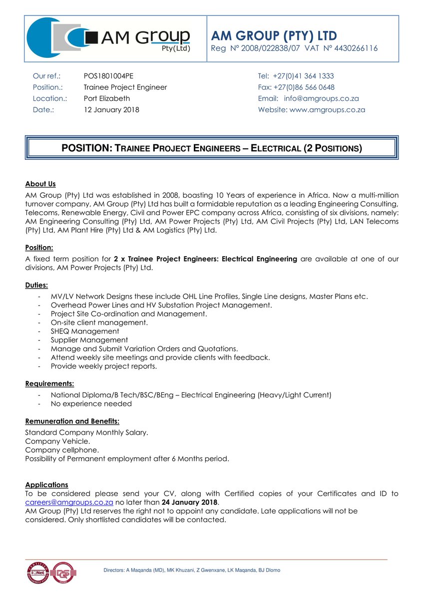 anda_maqanda's tweet photo. Guys, We are hiring. 
When applying please put the relevant reference on the subject line. https://t.co/LLseyT3rCR