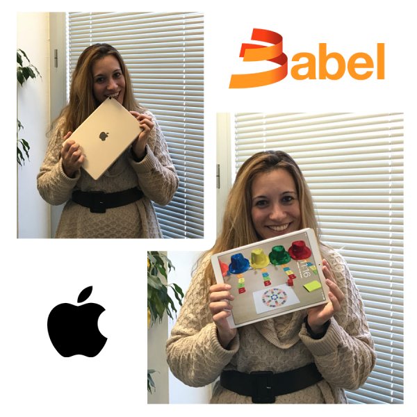 BABELgrupo's tweet photo. La ganadora de nuestro concurso #InstaBABEL ya tiene su regalo en casa. Muchas gracias @Laura_Rodero por participar y compartir la foto de tu nuevo juguete, un #iPadPro #Apple https://t.co/s1e0u5abhX