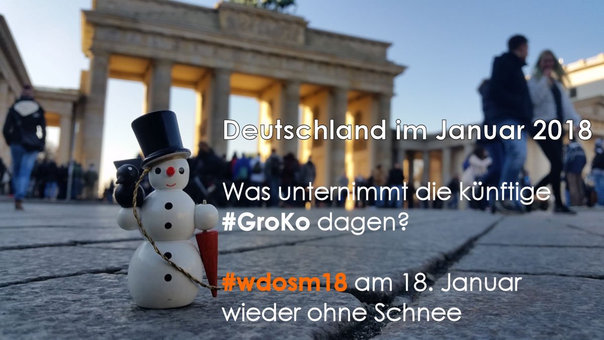 WorldDay's tweet photo. Wieder ein Winter der keiner ist. Für alles ist Geld da, aber nicht für #Schnee. Was unternimmt künftige #groko? @cdu @spdde @bundeskanzlerin @martinschulzspd @martinschulz_offical Wo bleibt die Oppostion @die_gruenen @fdp @afd.bund #Wdosm18 findet wie gewohnt am #18Jan statt. https://t.co/MxJdgsG1QH