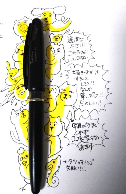 https://t.co/NhgtOlkiot  ちょっと太めで筆っぽく描けるペンが好きなので最近はまっている…良き… 