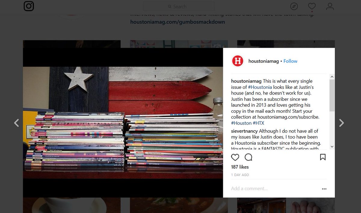 JustinLLacey's tweet image. Sometimes being a hoarder can make you Instagram "famous" (at least for 15 minutes). If you aren't reading @HoustoniaMag, you should be!