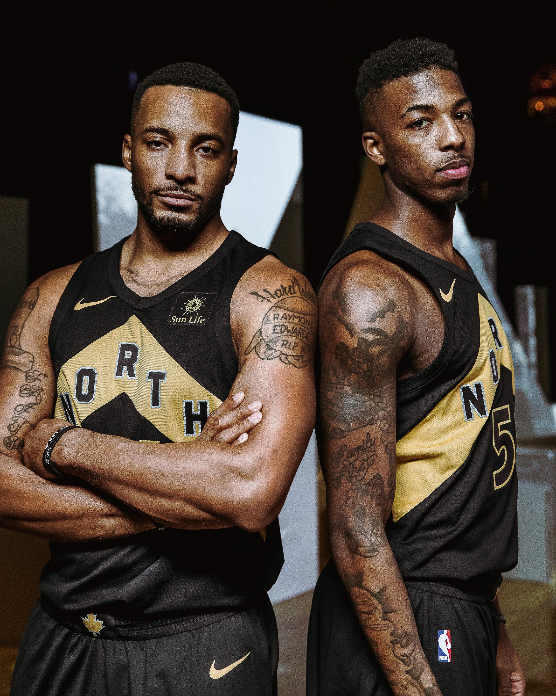 Chris Creamer  SportsLogos.Net on X: Toronto #Raptors wearing their black  and gold Drake uniforms again tonight vs the #Sixers #NBA   / X