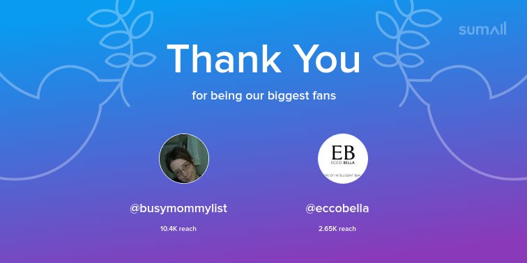 Revescent's tweet photo. Our biggest fans this week: @busymommylist, @eccobella. Thank you! via https://t.co/vHoJIABsQ9 https://t.co/5K6JTNBxLs