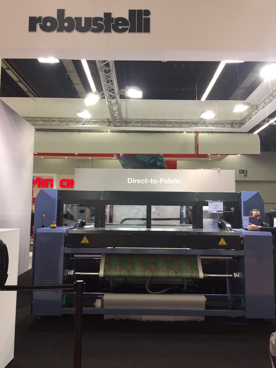 cath_cresswell's tweet photo. #Heimtextil @Epson Robustelli brings Monna Lisa Evo Tre 180 to the show and makes a sale on the stand to Turkey's Kaspar &amp;Dual. EPSON also prints using latest dye sub, the SureColor SC-F9300 https://t.co/gnb635kJ5r
