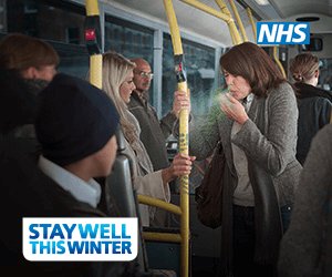 Flu is very infectious and spread by germs from coughs and sneezes. To reduce the risk of spreading flu use tissues when you cough or sneeze, bin used tissues and wash your hands often. Catch it. Bin it. Kill it. nhs.uk/staywell #StayWellThisWinter