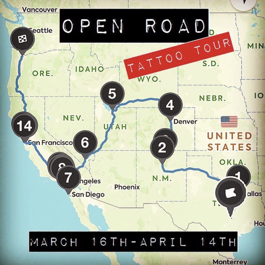 Open Road Tattoo Tour tweet media