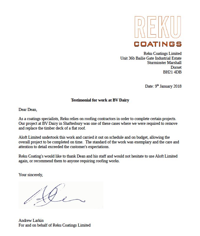 ALOFTLTD's tweet photo. There is nothing better than receiving feedback from our customers, take a look at this fantastic feedback we have received from our customer Reku Coatings. 

Well done to the Aloft Ltd team. https://t.co/6AoeI7qjEn