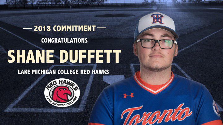 Congratulations to 2018 <a href="/ShaneDuffett/">𝗗𝘂𝗳𝗳 🌎</a> on his commitment to <a href="/LMC_RedHawks/">LMC Red Hawks</a>. We wish him the best is his academic and baseball career. <a href="/CPBLeague/">CPBL</a> <a href="/CDNbaseball/">Canadian Baseball</a>