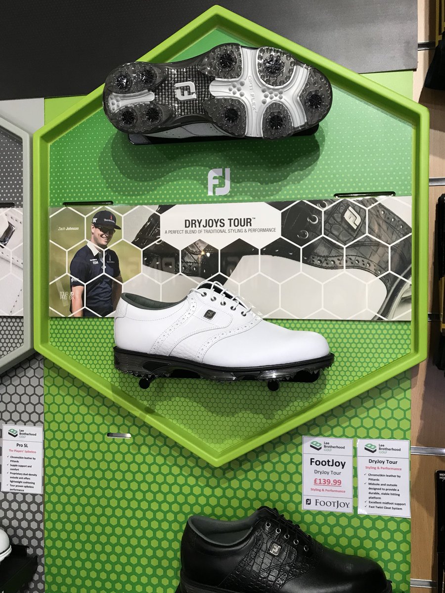 LBrotherhoodPGA's tweet photo. New @FootJoy shoe display looking smart! #ProSL #DJTour #ContourFIT #Originals #eMerge @Hollywood_Golf #LBG https://t.co/6n7ZISyMgl
