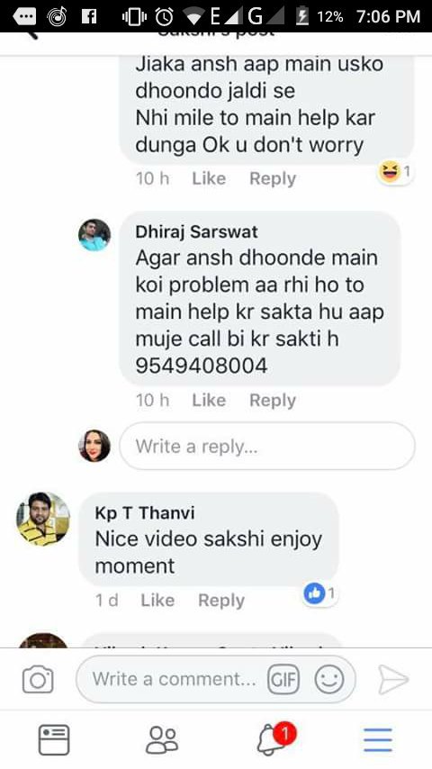 jaypeesharma_2's tweet photo. Sakshi di Facebook PR is post ko dekh kar kaafi dukh hua muje to aaj pta chle hai ki hmare desh me b ase admi hai..don't worry logo ka kam haai bolna bolne do...kush nai bigad sakte je hmara! You are the best!Meri best wishes hmesha aapke sath haai...@sakshijoshii https://t.co/W12bmZjjOl