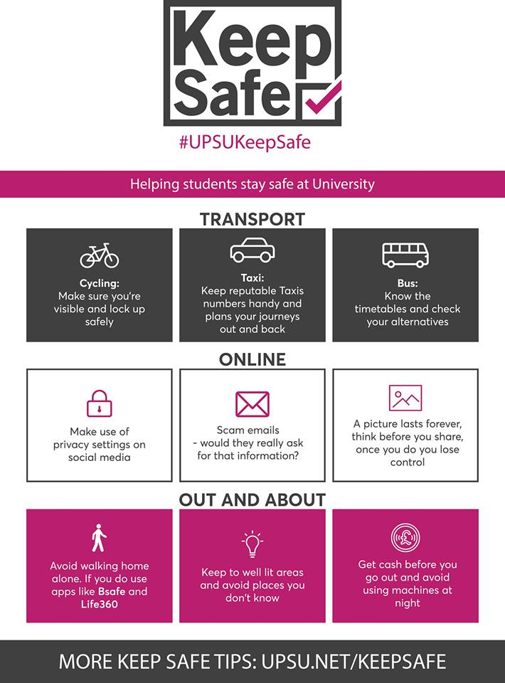 portsmouth_pgc's tweet photo. #UPSUKeepSafe - Whether you're walking home from a night of studying or a night out, here's some helpful tips for staying safe. @portsmouthsu @UPSUadvice https://t.co/etydnq9ne0