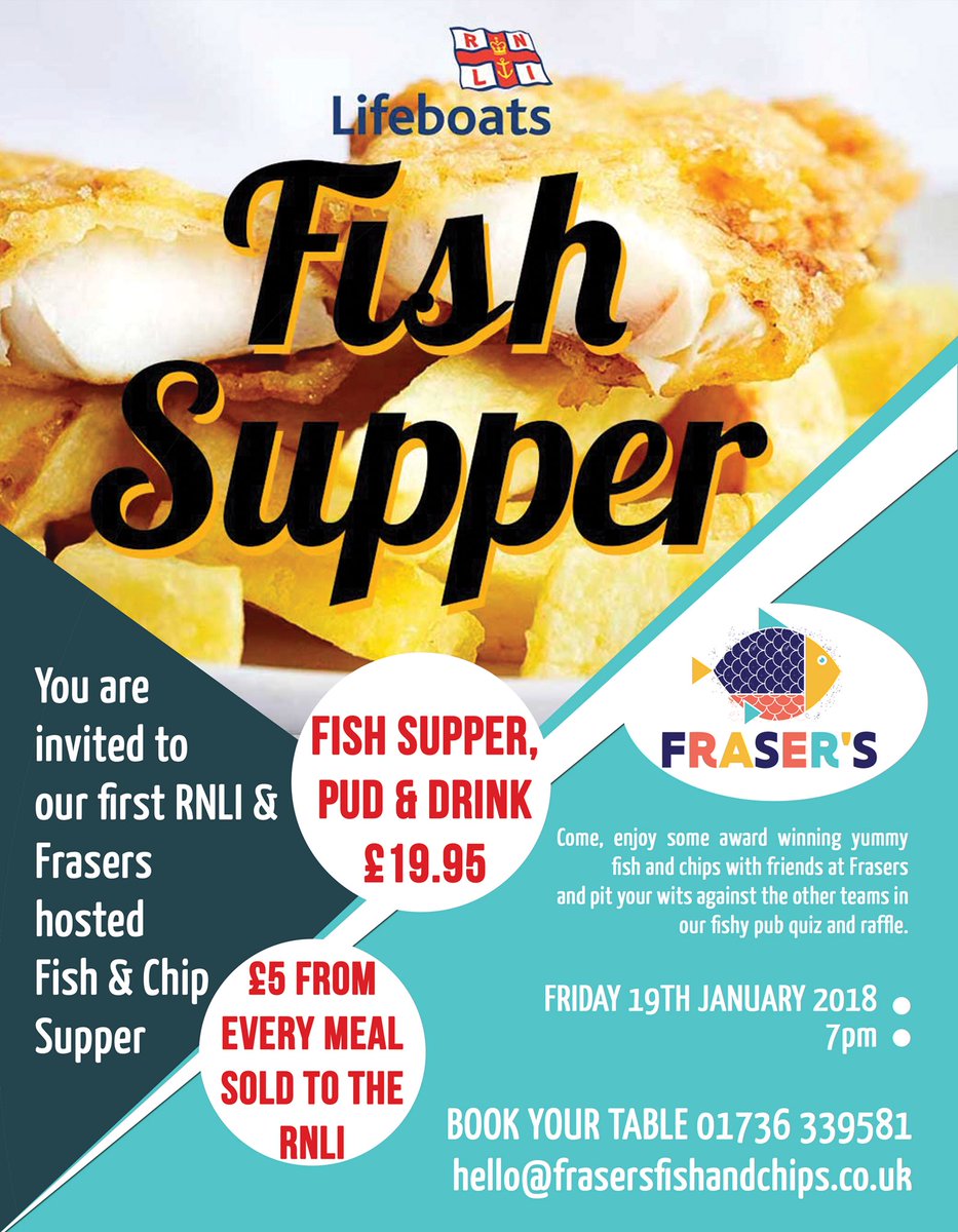 Come join us for our first <a href="/RNLI/">RNLI</a> Fish Supper! #celebratingfishandchips