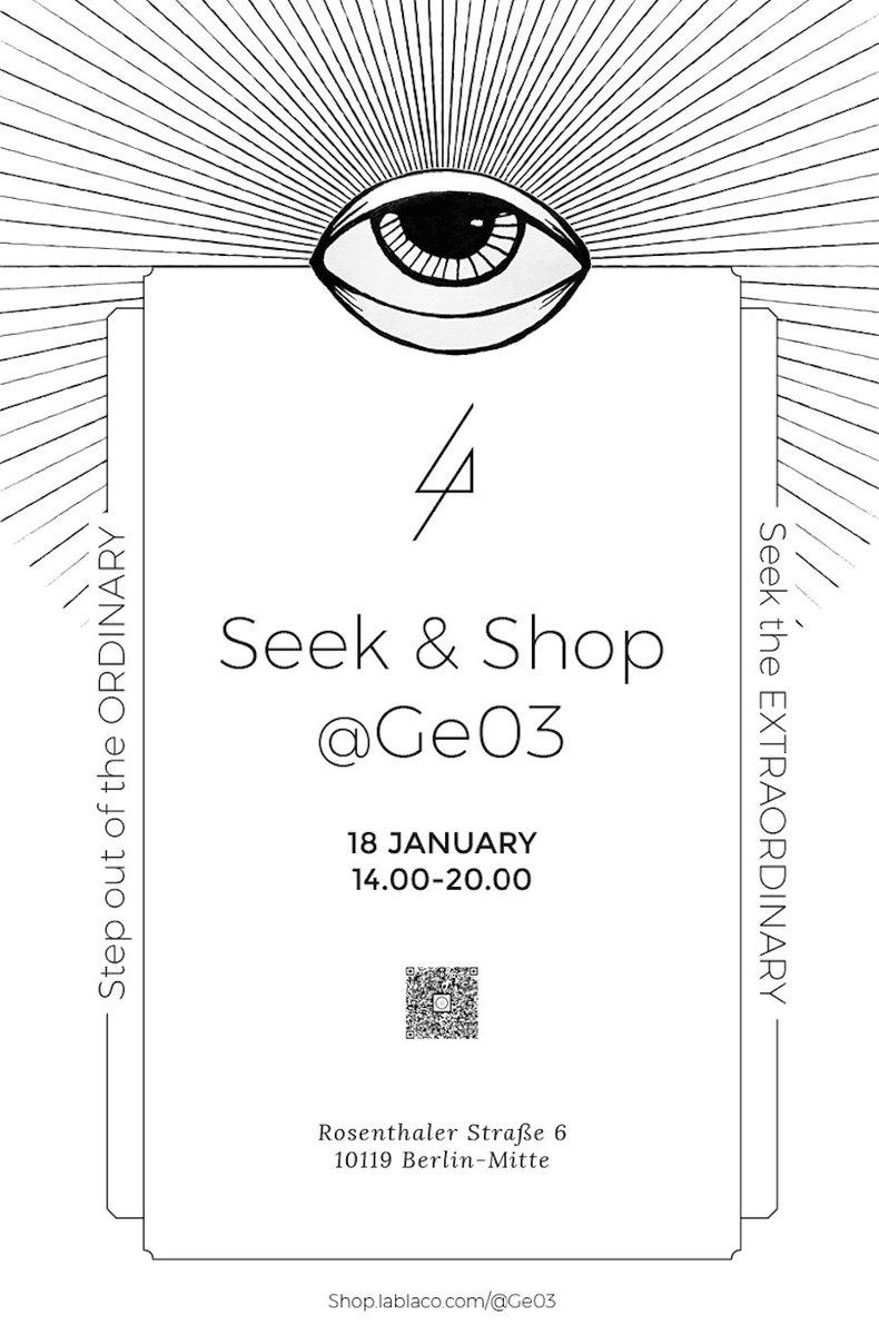 lablaco_'s tweet photo. Berlin Fashion Week Seek &amp; Shop @Ge03
*Step out of the Ordinary and Seek the Extraordinary*

Come and join the Shopping Revolution with us. 
#Lablaco #FutureofFashion #ShoppingRevolution

https://t.co/O5MK8UHZSu https://t.co/CVNp4d7hXT