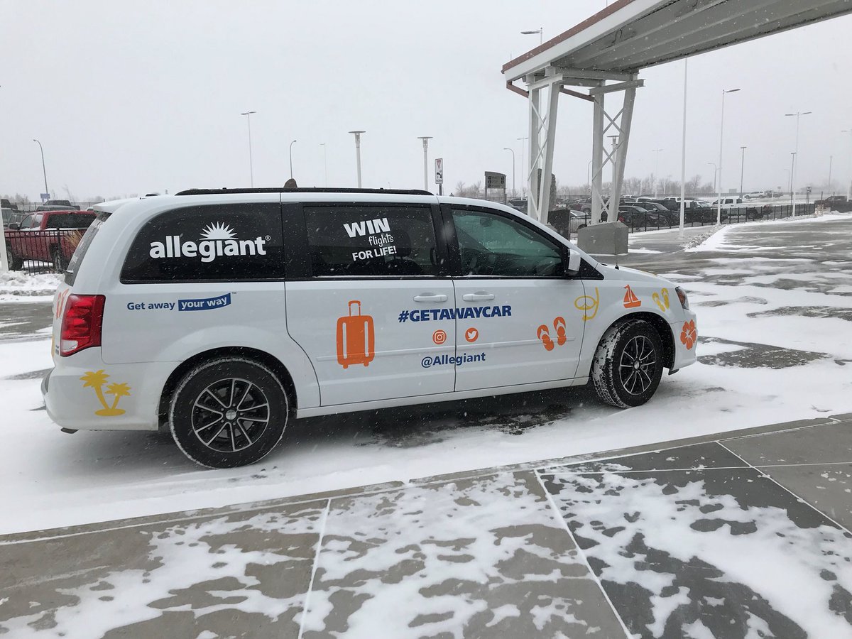 Do you want to win flights for life? <a href="/Allegiant/">Allegiant Air</a> is kicking off the Getaway Car today! Take a selfie with the Getaway Car and post it on Instagram and Twitter by tagging <a href="/Allegiant/">Allegiant Air</a> and using #GetawayCar and #Sweepstakes or enter online here: sunseeker.allegiantair.com/uncategorized/….