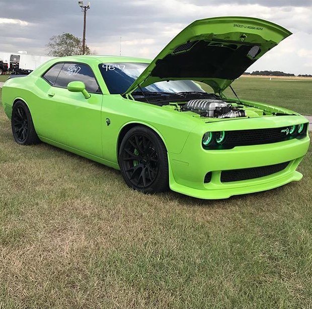 SpaceCityLX's tweet photo. #FastFriday : @73cuda Looking forward to hitting the track this weekend with @thewhm for West Houston Muscle Shootout III. #Hellkat #707hp #racecar #showcar #lonestarmotorsportspark #goinggreen #feelingsublime #dodge #challenger #carsofhouston #that… https://t.co/1xgMvCE2Ta https://t.co/qEjGNlpooI
