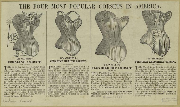 3  #UPMTC Historically, corsets were criticized by moralists and physicians, but otherwise taken for granted; in the 19th century, criticisms that *most* corsets were unhealthy were used to market “healthy” ones, a trend that continued into the 20th.
