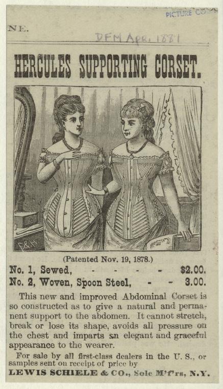 3  #UPMTC Historically, corsets were criticized by moralists and physicians, but otherwise taken for granted; in the 19th century, criticisms that *most* corsets were unhealthy were used to market “healthy” ones, a trend that continued into the 20th.