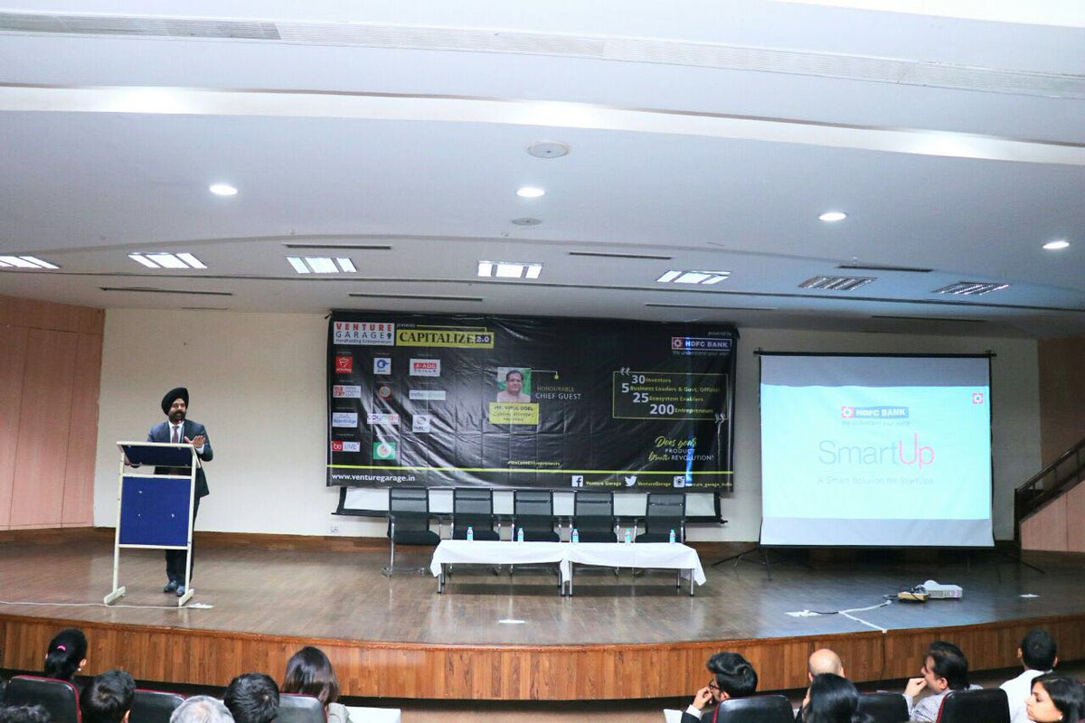 HDFCBankNews's tweet photo. .@HDFC_Bank was the first one to engage with #startups even on #digital forums. We have engaged with over 100 startups and have helped them grow by providing them a platform. @mychillr is one such venture ~ @jaanand75. #Capitalize 2.0 https://t.co/c7tvk881fe