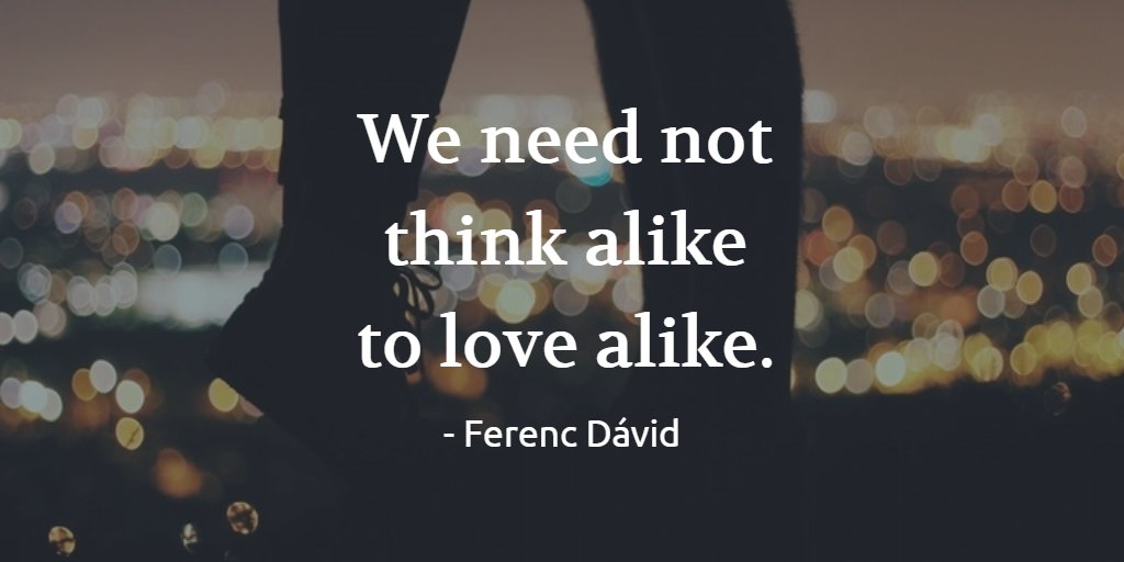 TonyLoyd's tweet photo. "We need not think alike to love alike."
#kindness #BeKind #quote #comassion https://t.co/kJShz67YRI