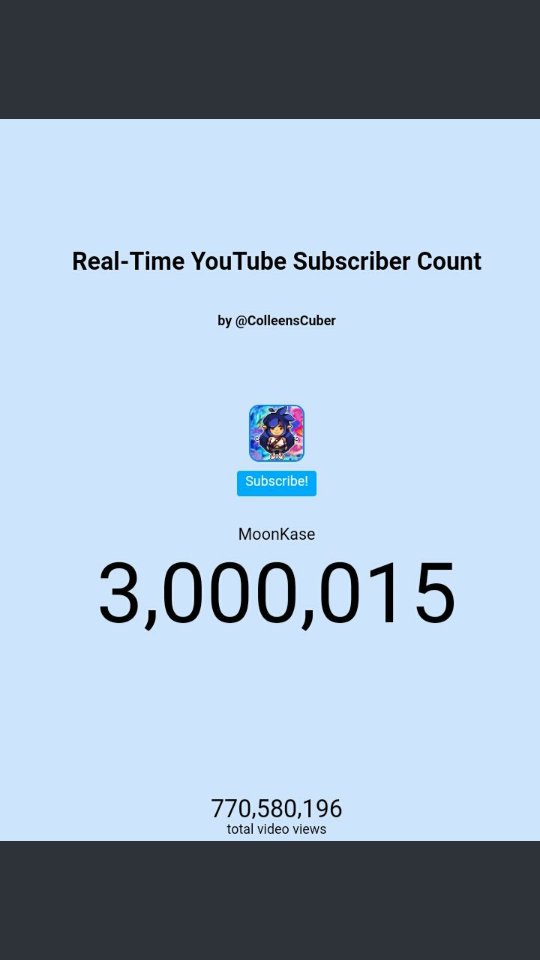 Bianca60240161's tweet photo. Aeeee 3Milhoes @MoonKase muitas felicidades pra vc te amo ❤❤ #MK3M https://t.co/V1MDxK3QpV