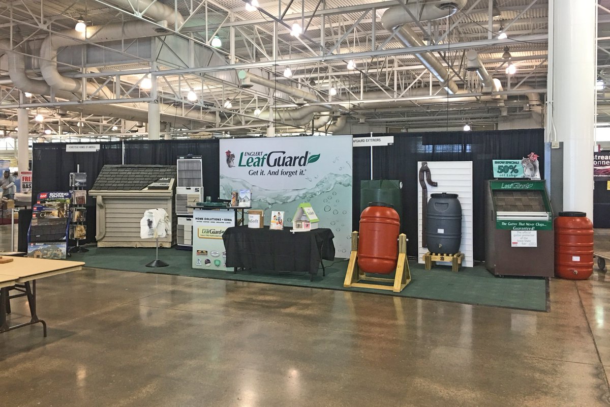 Catch us this weekend at the #IowaStateFairgrounds for the <a href="/iowahomeshow/">Iowa Home Show</a>! We will be holding a drawing with <a href="/vanandbonnieWHO/">Van and Bonnie</a> on Sat. 10-1 for a free #RainBarrel from <a href="/rainbarrelsiowa/">Rain Barrels Iowa</a> along with exclusive offers to show attendees! #HomeShow #Gutters #LeafGuard