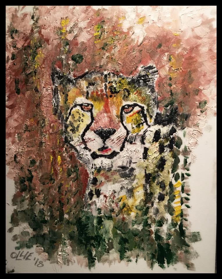 Cheetah - oil #Cheetah #animalart #BigCats