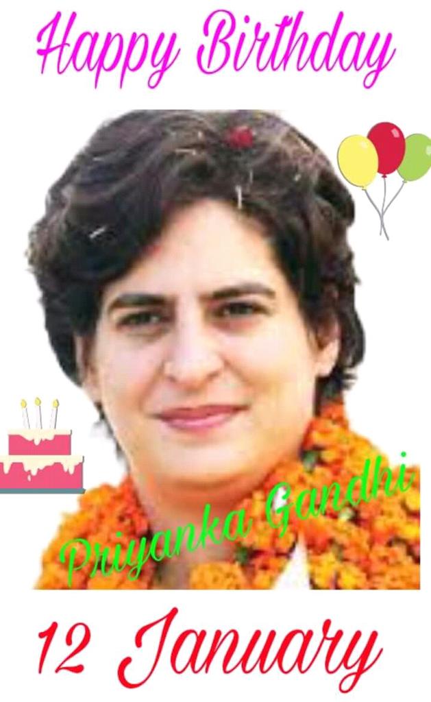 Happy birthday to priyanka Gandhi Vadra didi ji 