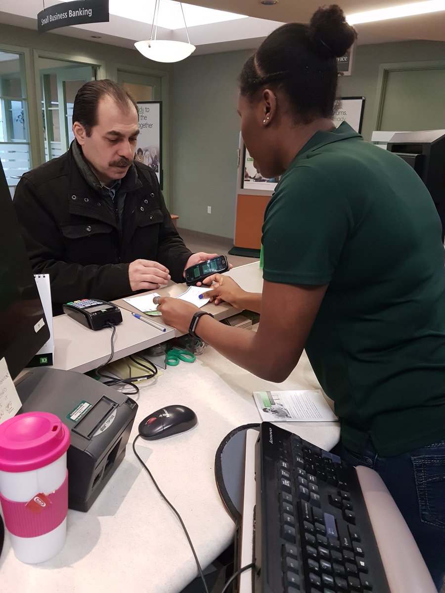 baileyjhill's tweet photo. Thanks Jenelle! This client is now #digitalready to do deposits anywhere! #CREWOF92 @DenisePezzanoTD @EmersonAStorrs @RyanBennett_TD @JMango_TD https://t.co/EhUxLMgiGq