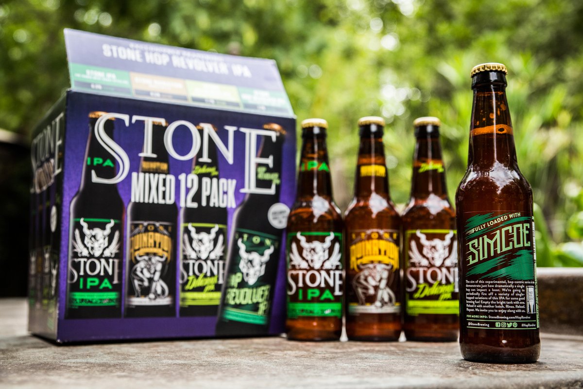 StoneBrewing's tweet photo. So you're picking up some beer on your way home today, but can't decide what to get? The Stone Mixed Pack is here for you. Use the link below to find it in your area and enjoy four different IPAs (including the exclusive Stone #HopRevolver IPA) tonight!
https://t.co/WulWK8iYLJ https://t.co/VXgdQsq4r1